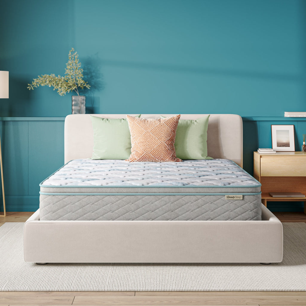 Beauty Sleep Soothing Nights™ 12” Plush Pillow Top Quilted Mattress In A Box | Beautyrest® Pocketed Coil® Technology | AllCool™ Gel Memory Foam | Contouring Pressure Relief | CertiPUR-US® Certified | 10-Year Limited Warranty | 100-Night Trial image 0