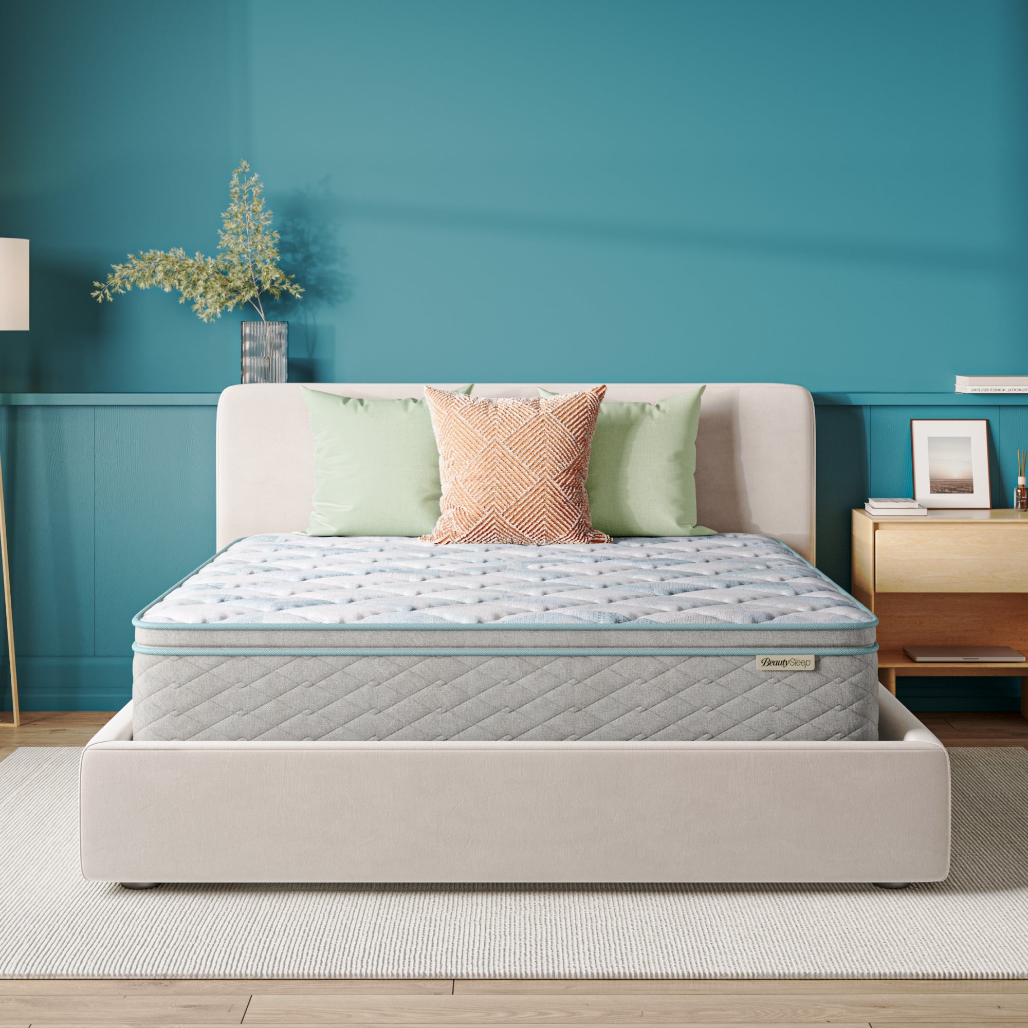 Beauty Sleep Soothing Nights™ 12” Plush Pillow Top Quilted Mattress In A Box | Beautyrest® Pocketed Coil® Technology | AllCool™ Gel Memory Foam | Contouring Pressure Relief | CertiPUR-US® Certified | 10-Year Limited Warranty | 100-Night Trial image 0