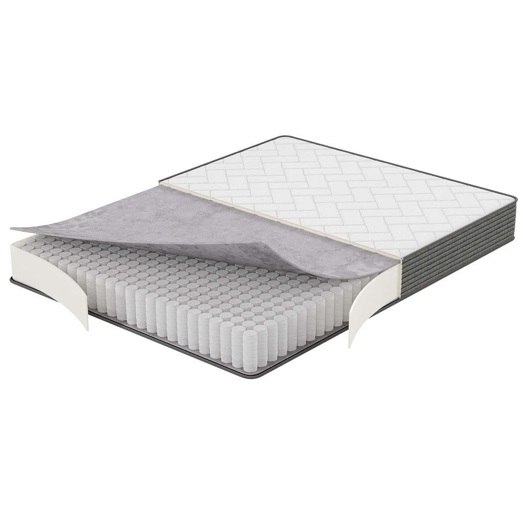 8" Queen Size Mattress | 7.2" Bonnell Coil System | Robust Support With 0.4" Plush Cushioning Foam Layer | Pack of 2 image 17