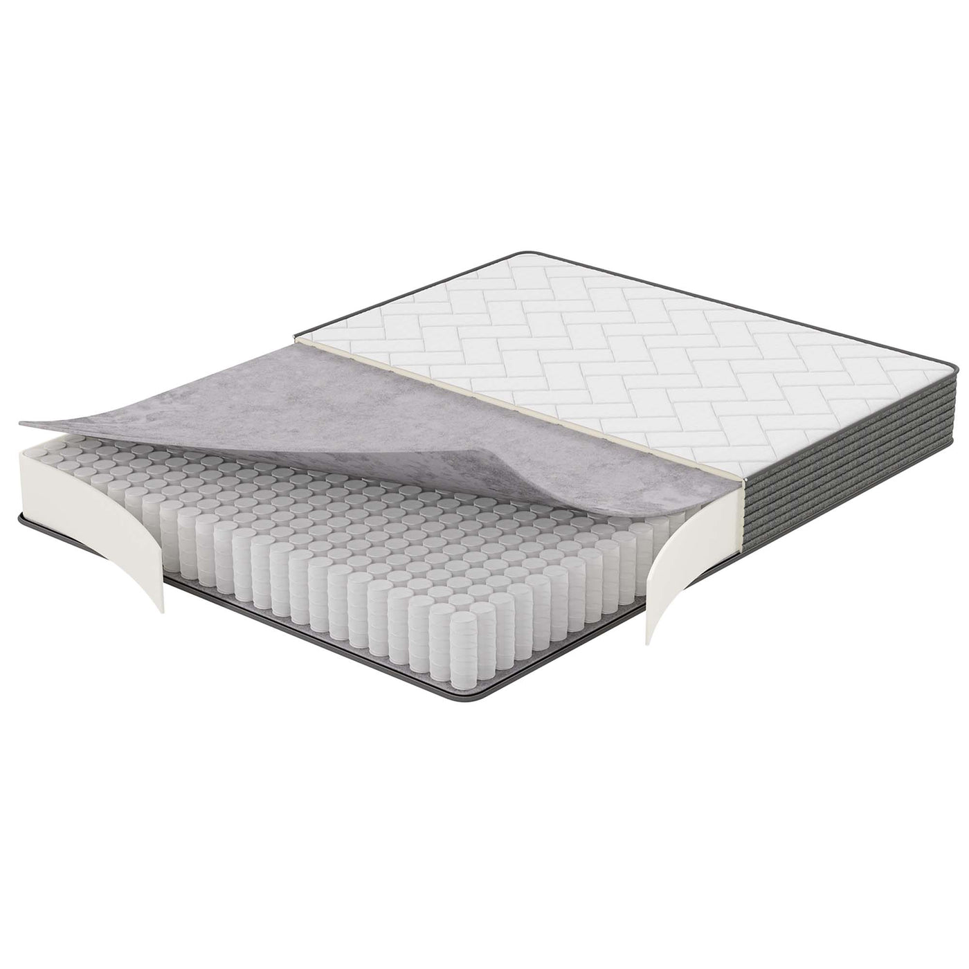 8" Queen Size Mattress | 7.2" Bonnell Coil System | Robust Support With 0.4" Plush Cushioning Foam Layer | Pack of 2 image 17