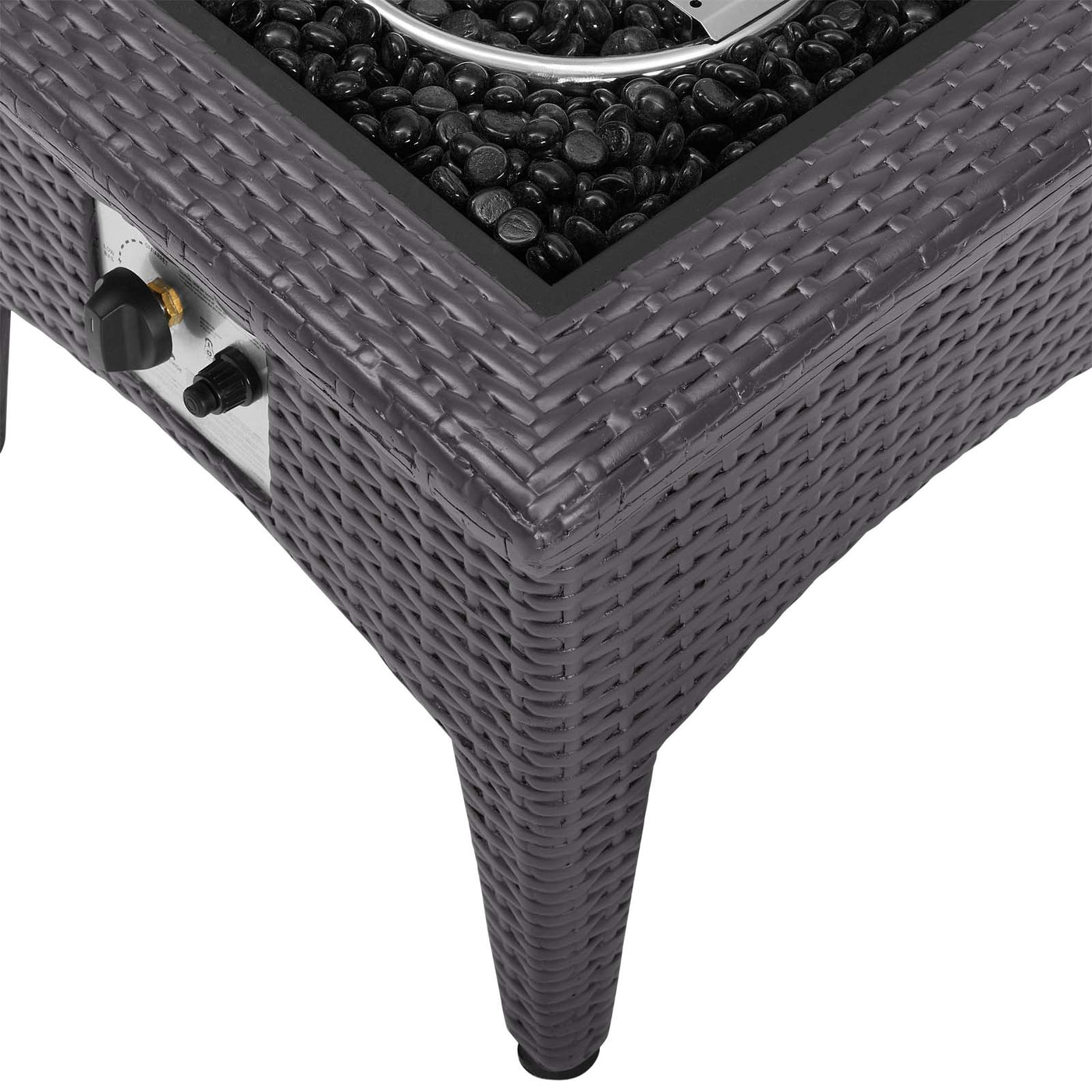 Vivacity Espresso Outdoor Patio Fire Pit Table image 3