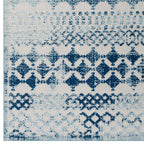 Reflect Giada Abstract Diamond Moroccan Trellis Indoor/Outdoor Area Rug | Ivory and Blue  | 5X8 &amp; 8X10 Size Options | Tight Low Pile Weave | Gripping Rubber Underside | 100% Polypropylene | Pack Of 2 image 9