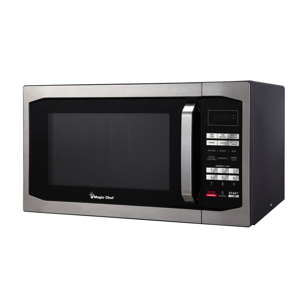 Magic Chef 1.6 Cu. Ft Countertop Microwave | 1100 Watt | Stainless Steel Door | Digital Display | 6 Auto Cooking Modes | Child Lock | 8 Years Warranty On Magnetron image 0