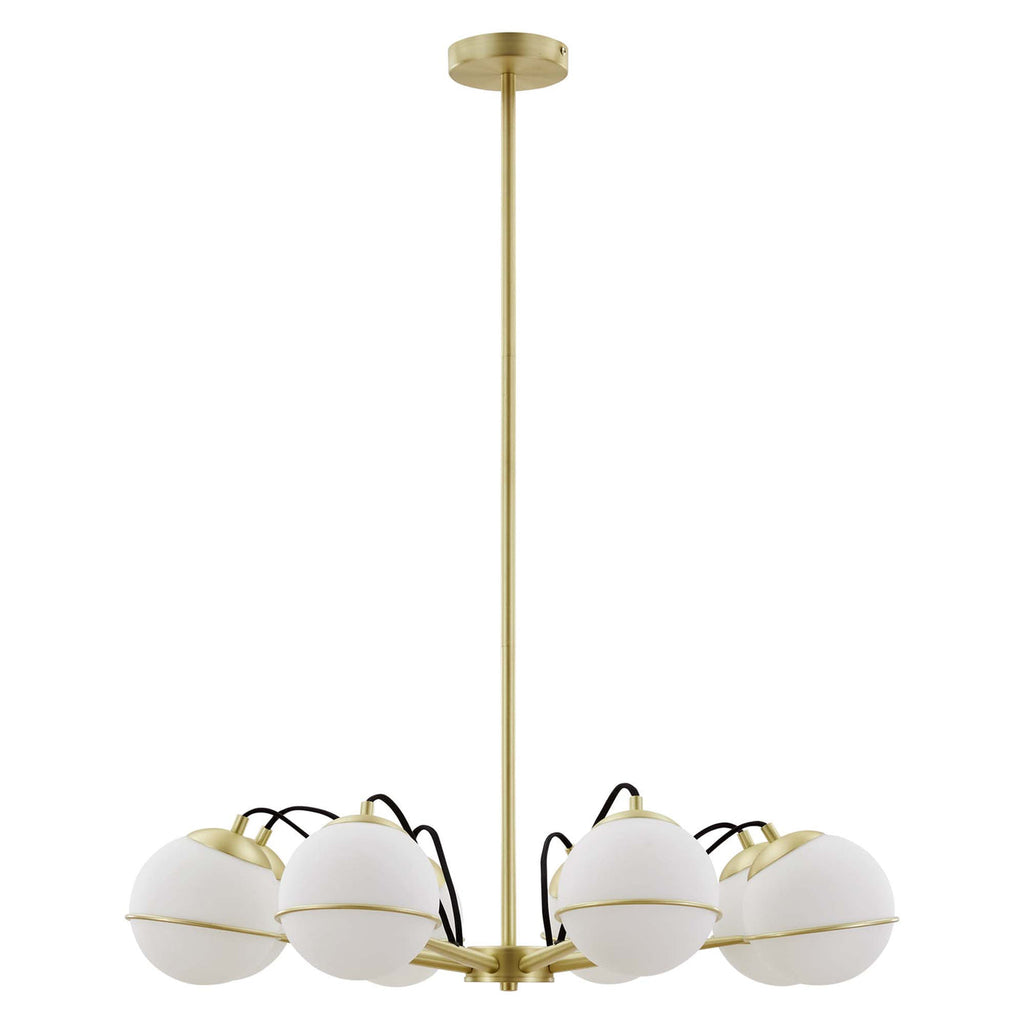 Hanna 8-Light Clear Gold Chandelier | Suspended Mount | Modern Style Chandelier image 2