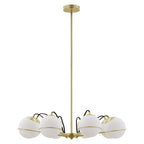 Hanna 8-Light Clear Gold Chandelier | Suspended Mount | Modern Style Chandelier image 2