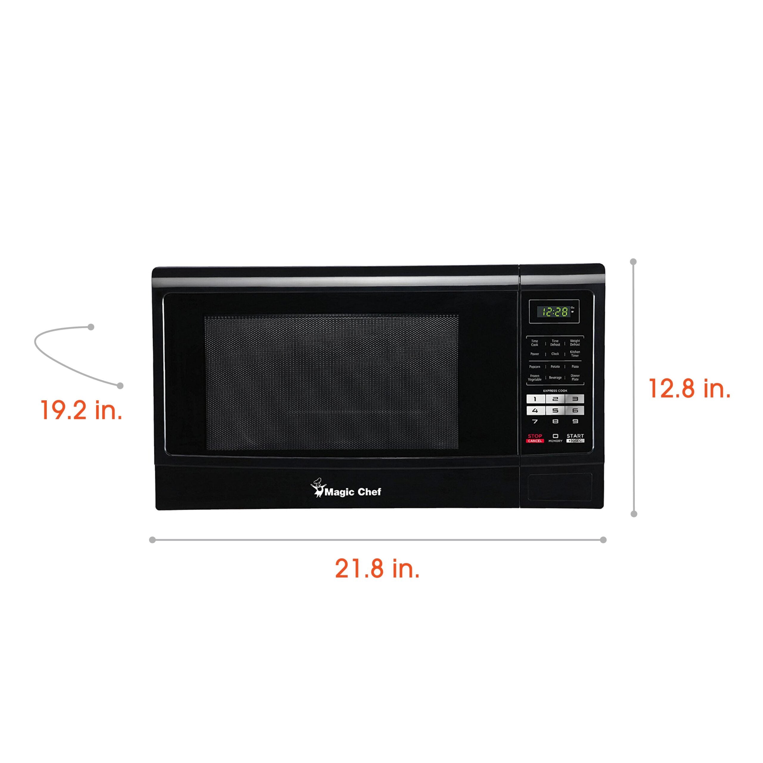 Magic Chef 1.6 Cu. Ft Countertop Microwave | 1100 Watt | Black Or White Color Options | Digital Display | 6 Auto Cooking Modes | Child Lock | 8 Years Warranty On Magnetron image 7