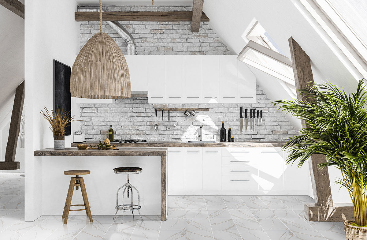 Pietra Calacatta Porcelain Tile | Modern Tile Collection | Porcelain | Marble | Greenguard Gold, USGBC/LEED | 4 or 8 Pieces Per Box image 7