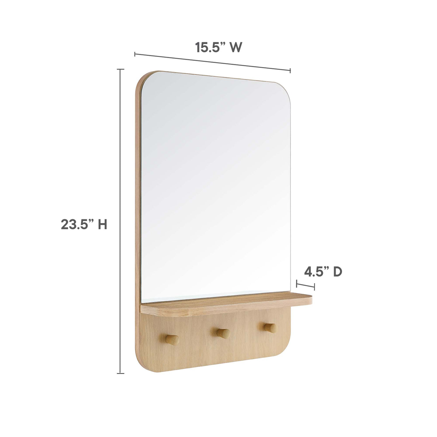 Lumina Mirror in Walnut And Oak Color Options | Pack of 4 image 3