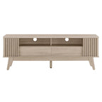 Eudora 60" TV Stand | Oak &amp; Walnut Finish Options | Modern TV Stand | Hinged Corner Doors | Full-Glide Drawers | Particleboard and MDF Construction | Non-Marking Foot Pads image 9