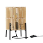 Casen Natural Bamboo Table Lamp | Cylindrical Open-Weave Bamboo Shade | E26 Base | Pack of 2 image 1