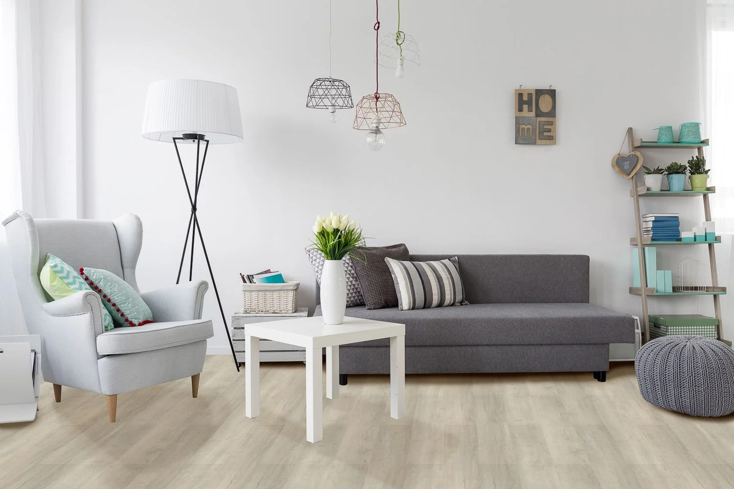 5 mm SPC Vinyl Flooring | 7" X 48" Plank | 1 mm IXPE Padding Attached | 22 Mil Wear Layer Plus 6 Mil UV Layer | Click Lock Installation | Sperta Series 1302 | Fire Resistant | FloorScore® Certified | 1 Box (10 Planks) image 1