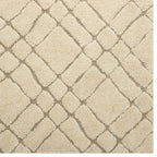 Jubilant Verona Abstract Geometric Shag 5x8 Area Rug | Creame and Beige | Shag Weave Of 1.18 Inches | Gripping Jute Fabric Underside | Soft High Density Polypropylene image 2