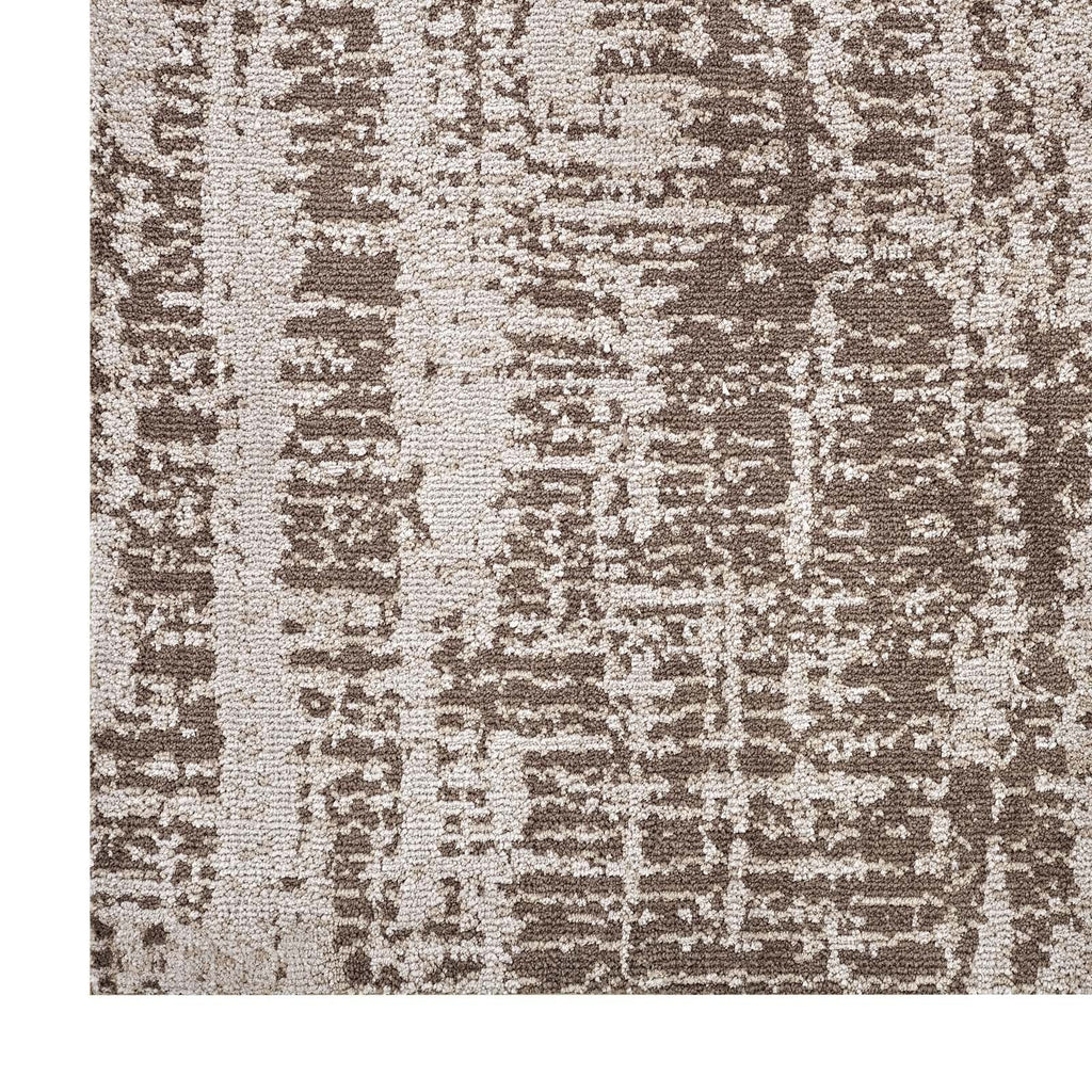 Darja Distressed Rustic Modern Area Rug | Light and Dark Tan | 5X8 &amp; 8X10 Size Options | Textured Soft Low Pile Weave | Gripping Rubber Underside | Polypropylene / Chenille Yarn image 5