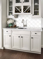 Whisper White Arabesque Tile | Wall Tile | Backsplash Tile | Ceramic | Greenguard Gold, USGBC/LEED | 10 Pieces Per Box image 4