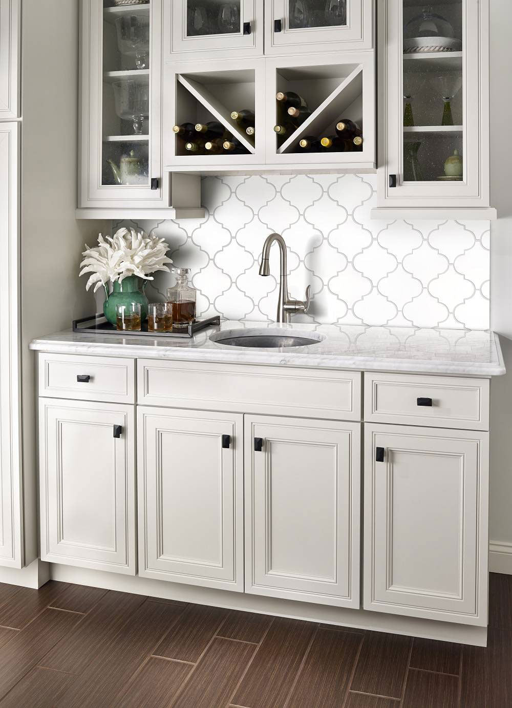 Whisper White Arabesque Tile | Wall Tile | Backsplash Tile | Ceramic | Greenguard Gold, USGBC/LEED | 10 Pieces Per Box image 4