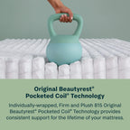Beauty Sleep Dream Weaver 12.25" Medium Euro Top Mattress | Beautyrest® Pocketed Coil® Technology | AllCool™ Gel Memory Foam | Contouring Pressure Relief | CertiPUR-US® Certified | 10-Year Limited Warranty | 100-Night Trial image 6