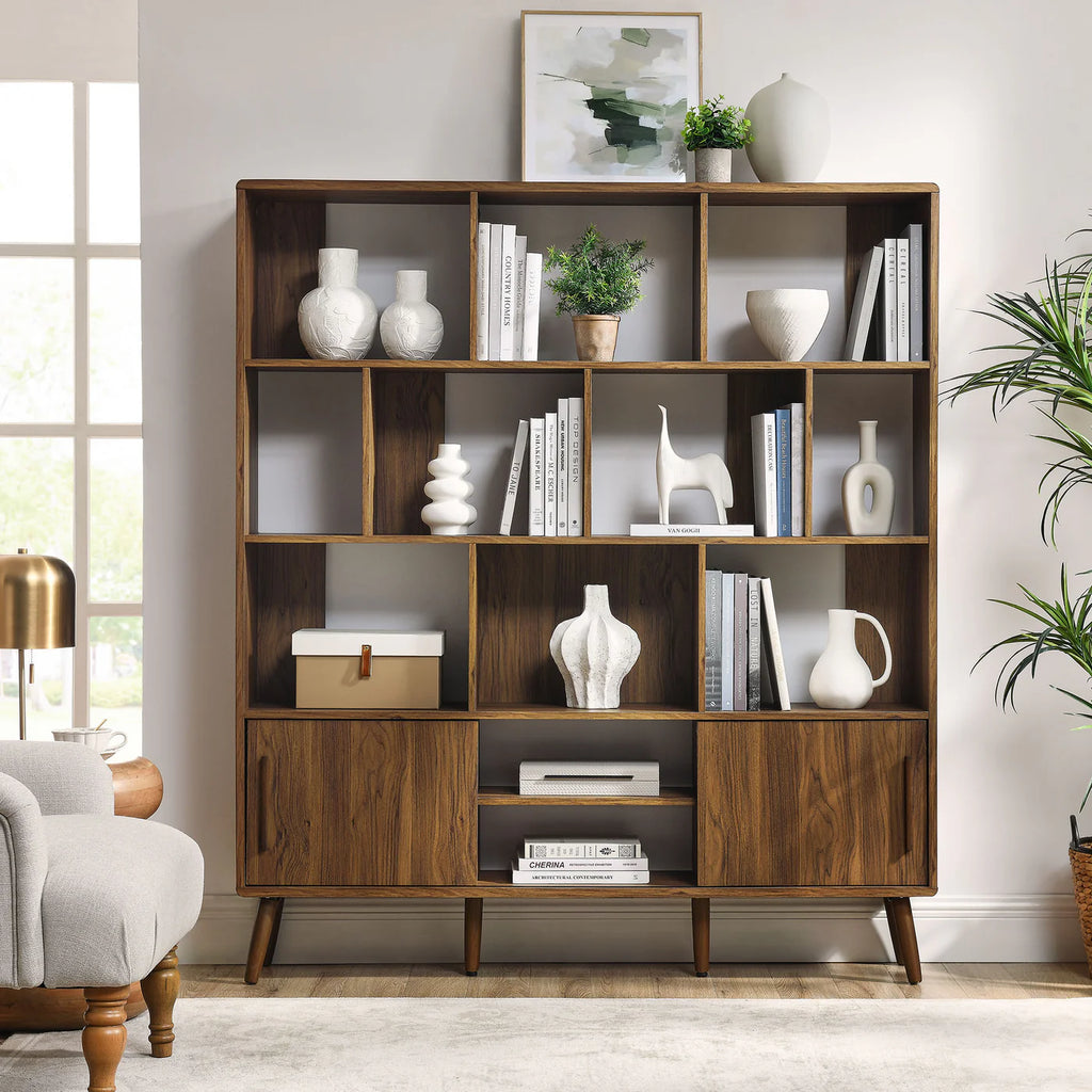 Transmit 59” Bookcase with Sliding Panel Doors image 7
