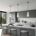 Beacon 1-Light Pendant Light | Clear Satin Brass, Opal Satin Brass, Opal Black | Ideal for Living Space, Bedroom, Kitchen, Dining room, Bathroom, Or Office | Pack of 3 image 0