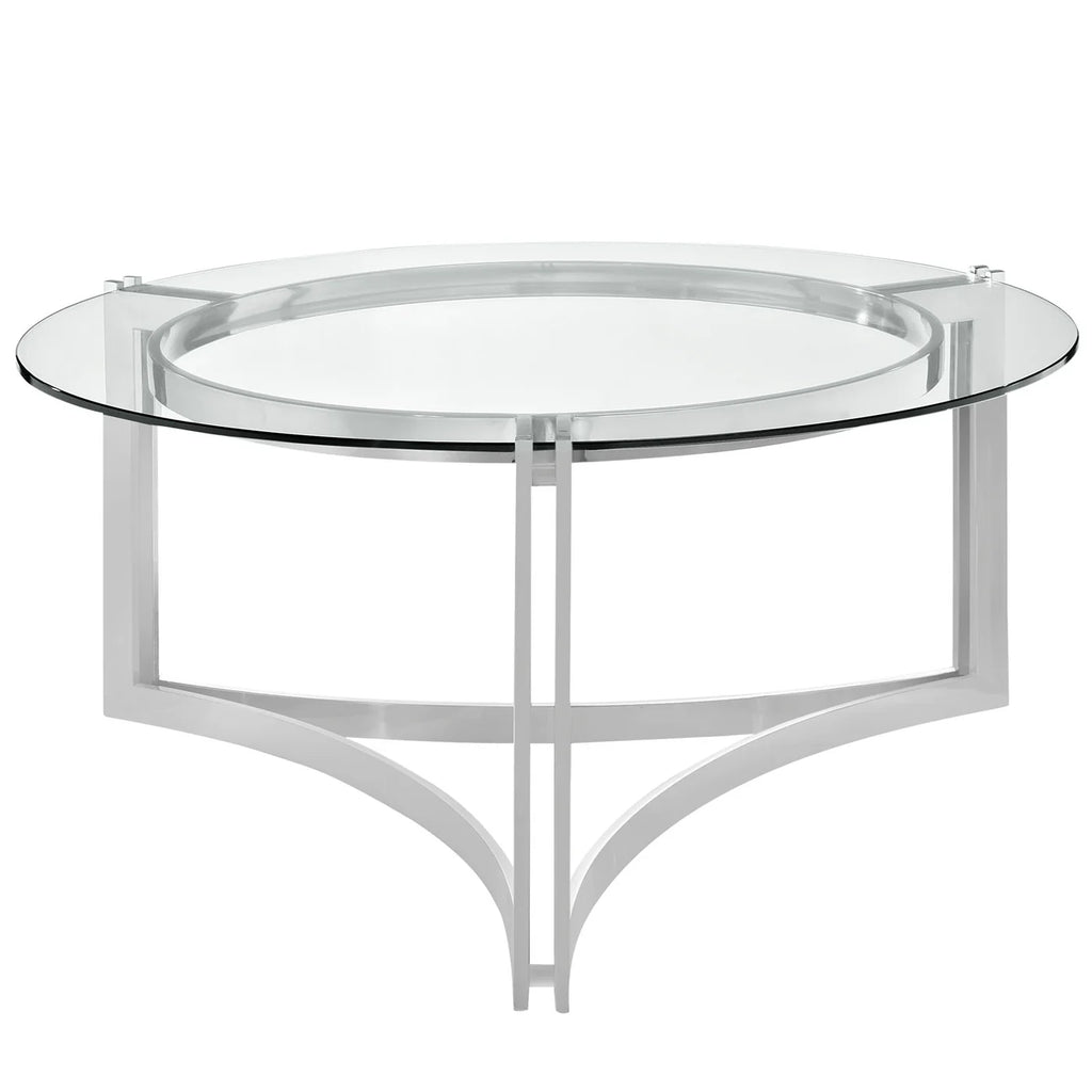 Signet Silver Stainless Steel Coffee Table image 3