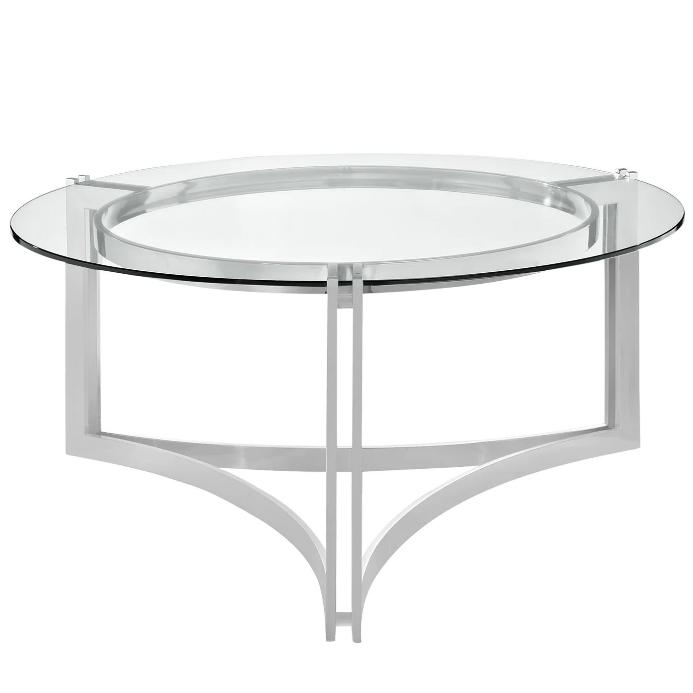 Signet Silver Stainless Steel Coffee Table image 3