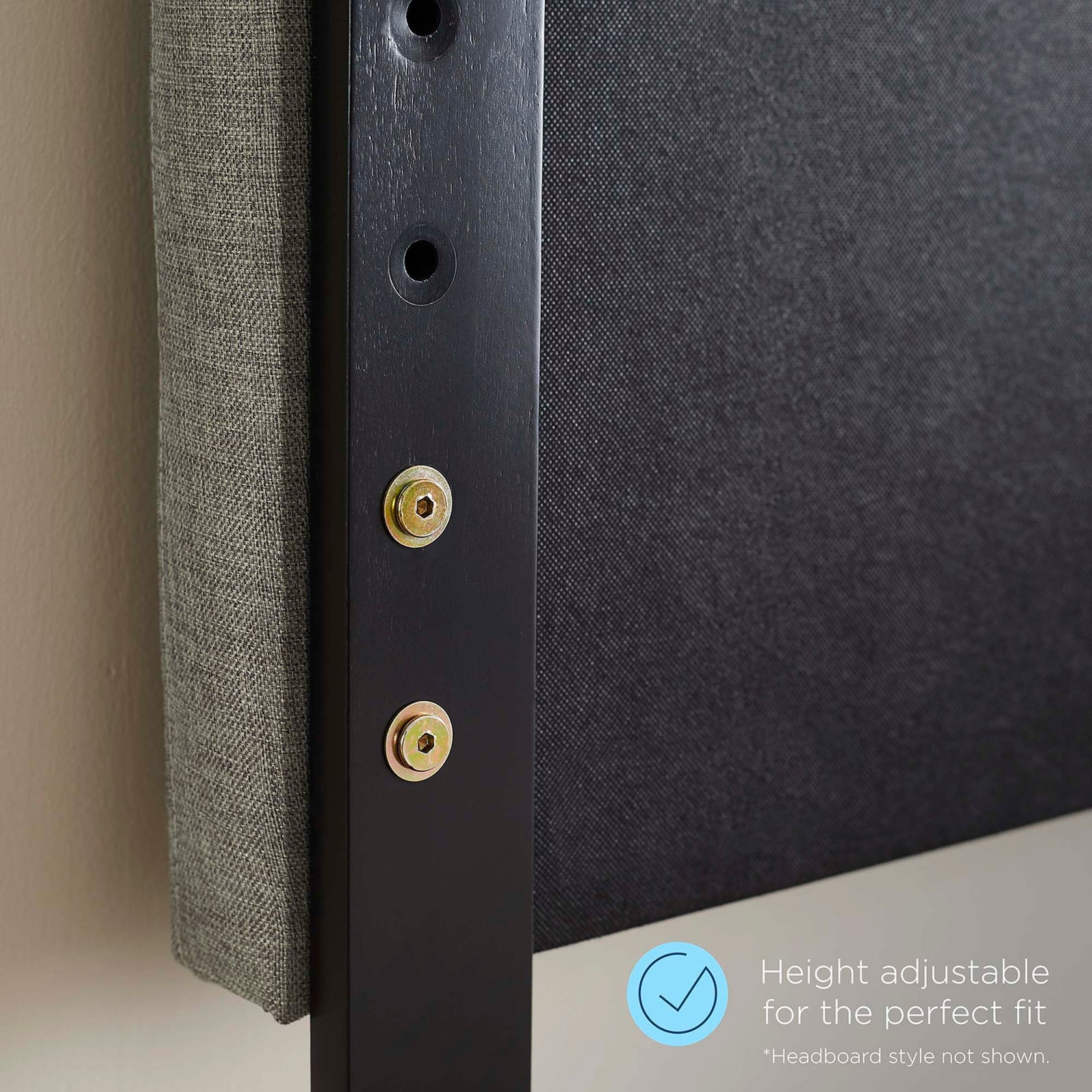 Archie Wood Twin Headboard | Rubberwood &amp; MDF Veneer | Twin, Full, Queen &amp; King Sizes Available | Black, Gray, Walnut Color Options | Pack Of 2 image 3