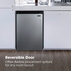 Magic Chef 4.4 Cu Ft Mini Fridge In Stainless Steel Look without Freezer | Energy Star Qualified | 5 Year Warranty On Compressor | 3 Glass Shelves  | Reversible Door | Easy Installation image 7