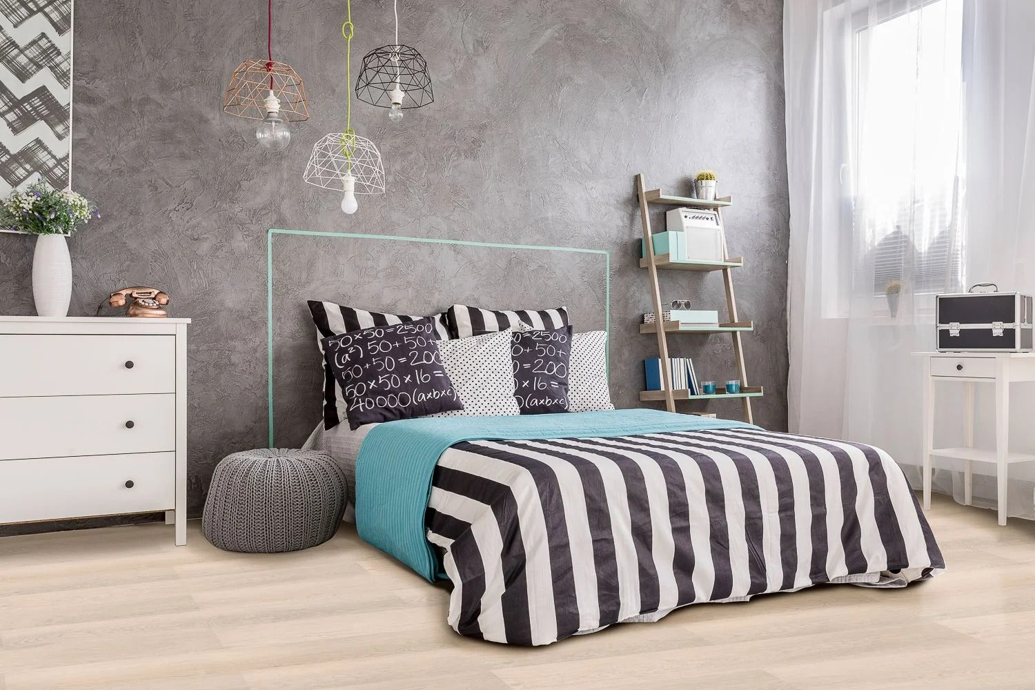 5 mm SPC Vinyl Flooring | 7" X 48" Plank | 1 mm IXPE Padding Attached | 22 Mil Wear Layer | Click Lock Installation | Alloga Series 1401 | Fire Resistant | FloorScore® Certified | 1 Box (10 Planks)) image 1