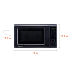 Magic Chef 0.7 Cu. Ft Countertop Microwave | 700 Watt | Black Color | Digital Display | 6 Auto Cooking Modes | Child Lock | Auto Defrost Modes | 10 Power Levels image 9
