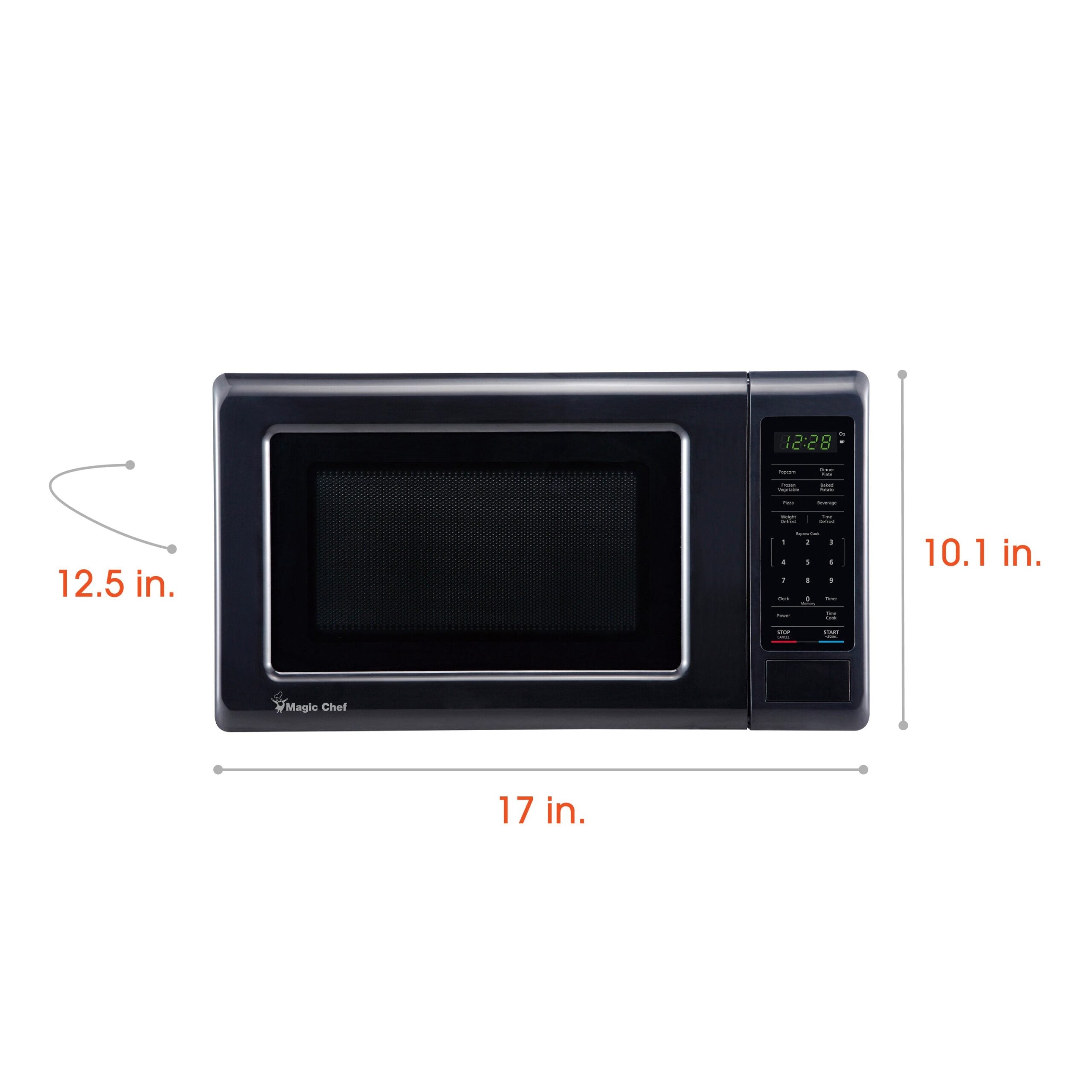 Magic Chef 0.7 Cu. Ft Countertop Microwave | 700 Watt | Black Color | Digital Display | 6 Auto Cooking Modes | Child Lock | Auto Defrost Modes | 10 Power Levels image 9