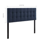 Lily Upholstered Fabric King Headboard| Fiberboard &amp; Plywood Frame | Twin, Full, Queen &amp; King Sizes | Ivory, Gray, Beige &amp; Navy Color Options | Pack Of 2 image 2