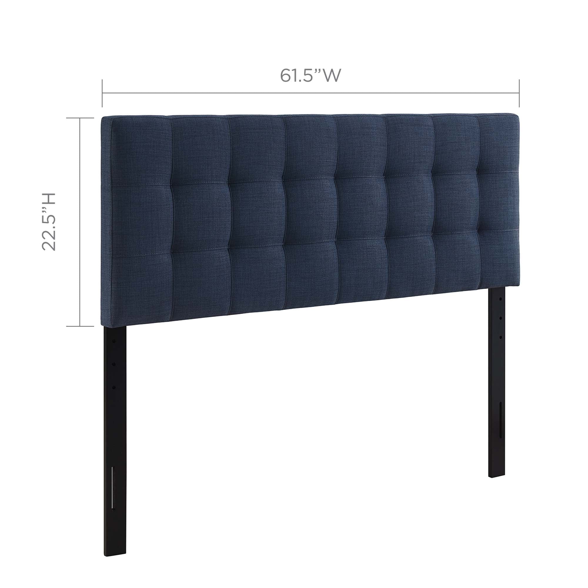Lily Upholstered Fabric King Headboard| Fiberboard &amp; Plywood Frame | Twin, Full, Queen &amp; King Sizes | Ivory, Gray, Beige &amp; Navy Color Options | Pack Of 2 image 2