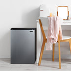Magic Chef 4.4 Cu Ft Mini Fridge In Stainless Steel Look without Freezer | Energy Star Qualified | 5 Year Warranty On Compressor | 3 Glass Shelves  | Reversible Door | Easy Installation image 1