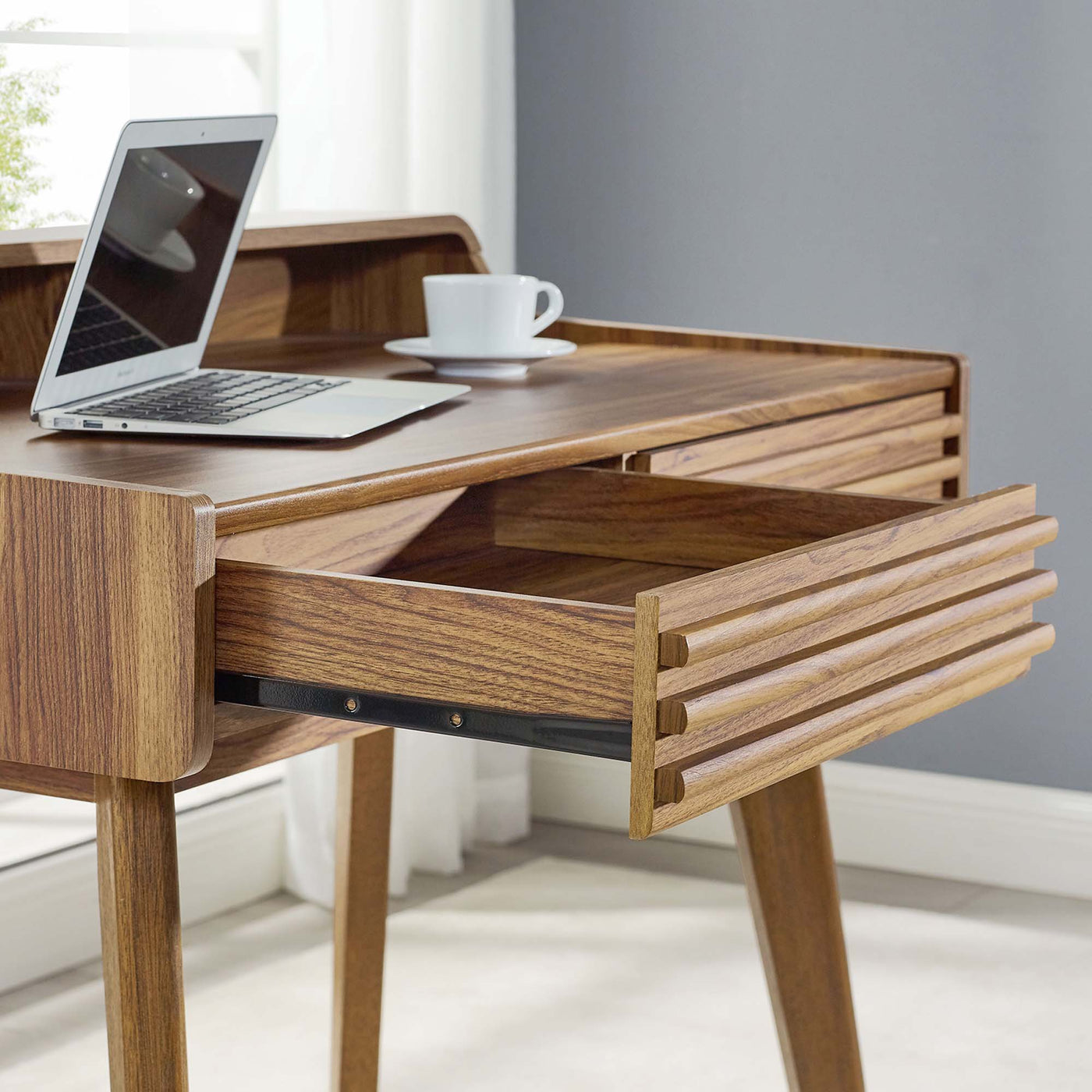 Writing Desk in Walnut Finish image 8