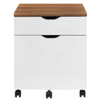 Envision Walnut White Wood Filing Cabinet image 0