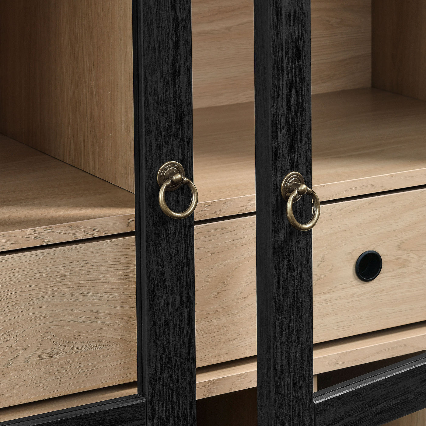 Nolan Arched Bar Cabinet in Black image 8