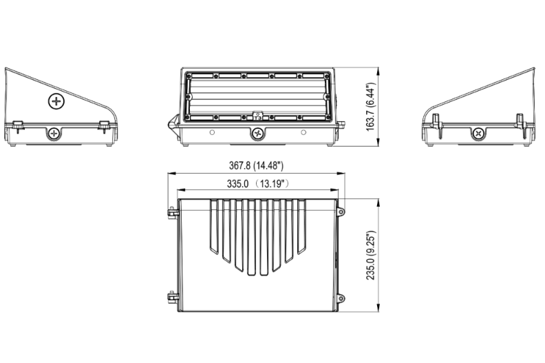 LED Full Cut-Off Wall Pack Light 28W-125W Photocell | DLC | IP65 Waterproof Commercial Security Lighting image 8