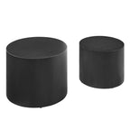 Amani Black Round Nesting Coffee Table Set of 2 image 11