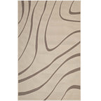 Surge Swirl Abstract Indoor and Outdoor Area Rug | Light and Dark Beige | 5X8 &amp; 8X10 Size Options | Tight Low Pile Weave | Gripping Rubber Underside | 100% Soft Polypropylene | Pack Of 2 image 9