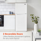 Magic Chef 10.1 Cu Ft Top Freezer Refrigerator in White | Energy Star Qualified | 5 Year Warranty On Compressor | Adjustable Shelves  | Gallon Door Storage | In-Door Can Holder image 6