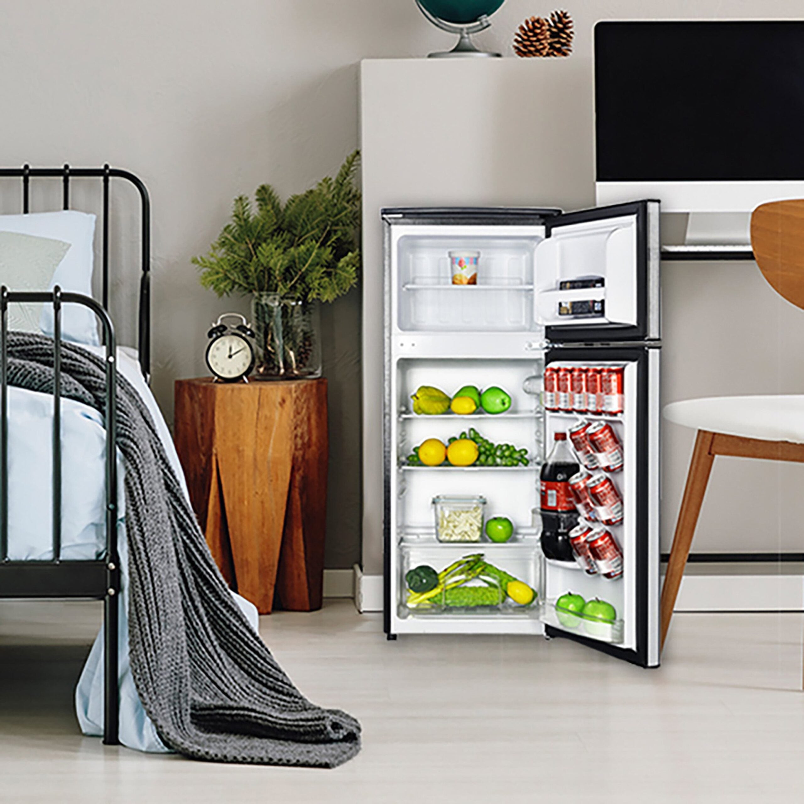 Magic Chef 3.1 Cu Ft 2 Door Manual Defrost Refrigerator | Stainless Look | Energy Star Qualified | 5 Year Warranty On Compressor | Door Storage | 2 Reversible Door image 14