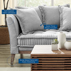 Rowan Light Gray Fabric Sofa image 2