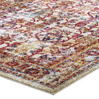 Antique Floral Design | Area Rug | Vintage Floral Lattice Rug in 8 FT X 10 FT And 5 FT X 8 FT | With Rubber Gripping Underside image 10