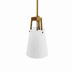 Aspire Pendant Light | White Bronze, White Satin Brass | Ideal for Living Space, Bedroom, Kitchen, Dining room, Bathroom, Or Office | Pack of 3 image 3