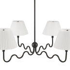Wave Squiggle 4-Arm Pendant Light | Brass &amp; Black Color Options | Ideal for Living Space, Bedroom, Kitchen, Dining room, Bathroom, Or Office image 2
