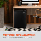 Magic Chef 2.6 Cu Ft Mini Fridge in Black Without Freezer | Energy Star Qualified | Black | 5 Year Warranty On Compressor | 2 Glass Shelves  | Reversible Door | Easy Installation image 4