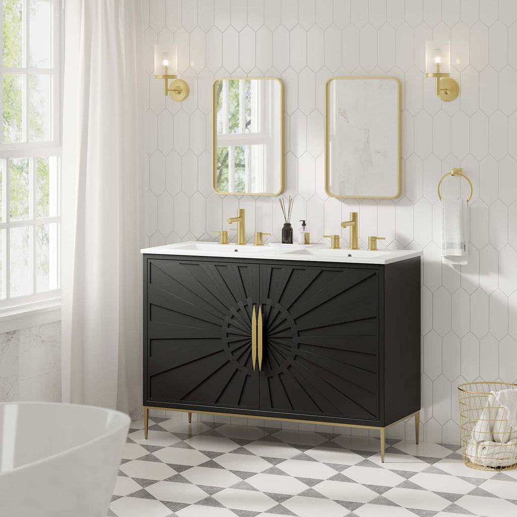 Awaken Series Bathroom Vanity | Various Sizes And Colors | Modern Design Vanity With Basin For Homes, Hotels image 2