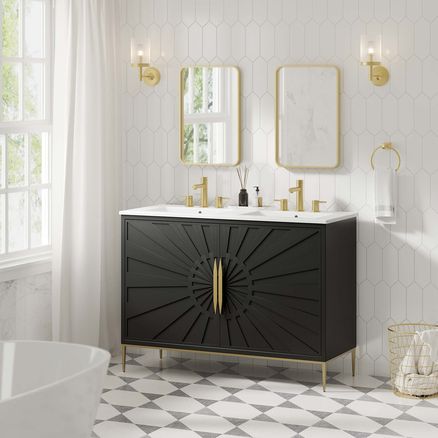 Awaken Series Bathroom Vanity | Various Sizes And Colors | Modern Design Vanity With Basin For Homes, Hotels image 2