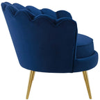 Admire Gray Scalloped Edge Performance Velvet Accent Armchair image 2