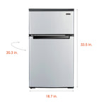 Magic Chef 3.1 Cu Ft 2 Door Manual Defrost Refrigerator | Stainless Look | Energy Star Qualified | 5 Year Warranty On Compressor | Door Storage | 2 Reversible Door image 12