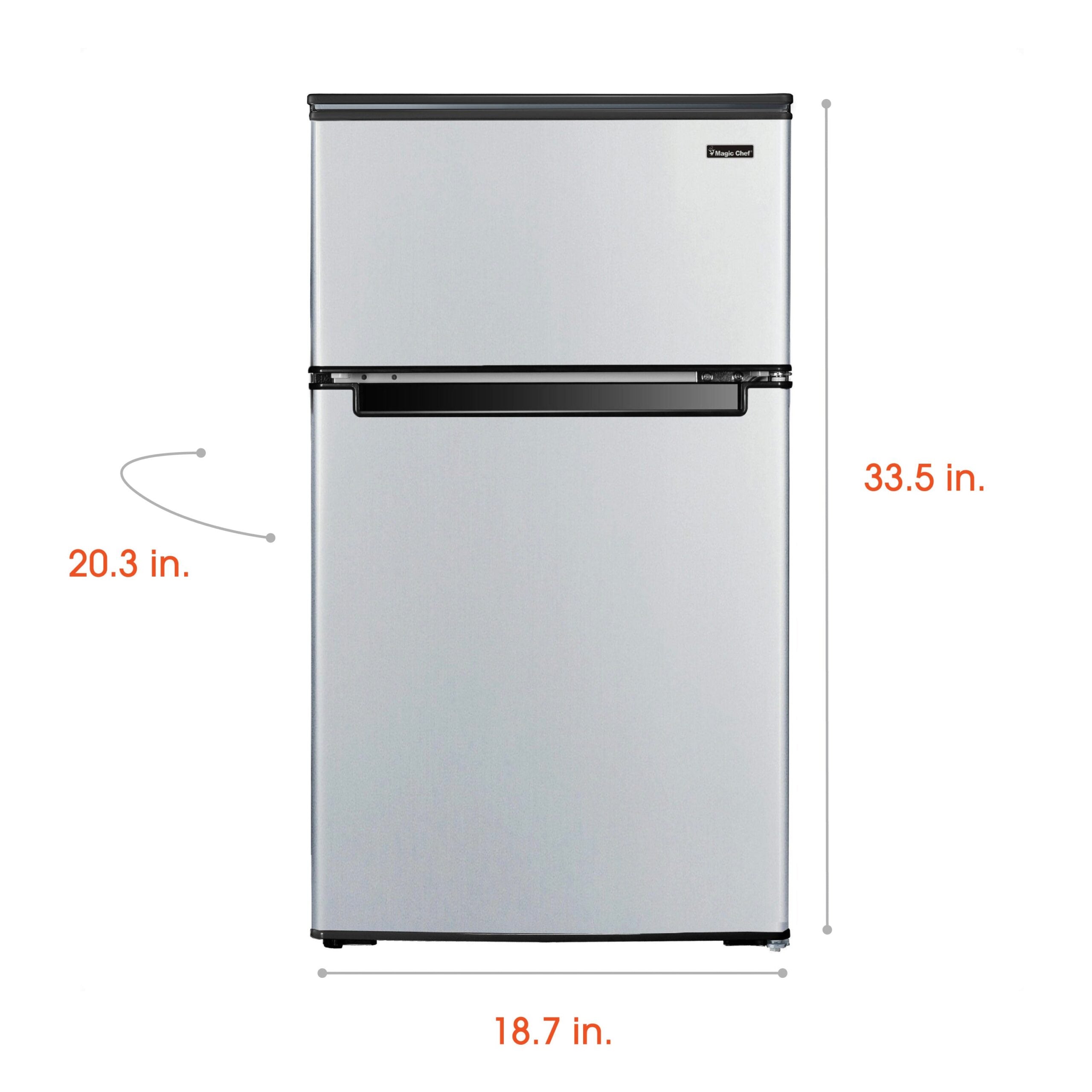 Magic Chef 3.1 Cu Ft 2 Door Manual Defrost Refrigerator | Stainless Look | Energy Star Qualified | 5 Year Warranty On Compressor | Door Storage | 2 Reversible Door image 12